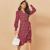 New Women Print Ruffle Dress