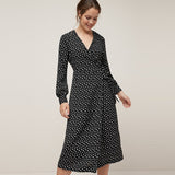 Vintage Polka Dot Casual Long Dress