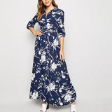 Floral Print Long Women Dress