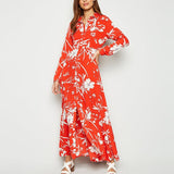 Floral Print Long Women Dress