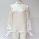 Feminina Chiffon Chemise Femme Blouse Shirt