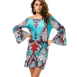 Print Long Women Blouse Shirt