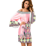 Print Long Women Blouse Shirt