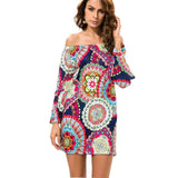 Print Long Women Blouse Shirt