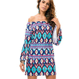 Print Long Women Blouse Shirt