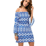 Print Long Women Blouse Shirt