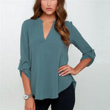 Brand Blouse Shirt V Neck