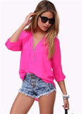 Brand Blouse Shirt V Neck