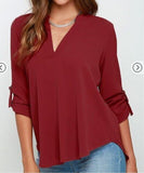 Brand Blouse Shirt V Neck